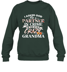 Crazy Grandma design Crewneck Sweatshirt Crewneck Sweatshirt - belovedtshirt
