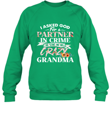 Crazy Grandma design Crewneck Sweatshirt Crewneck Sweatshirt - belovedtshirt
