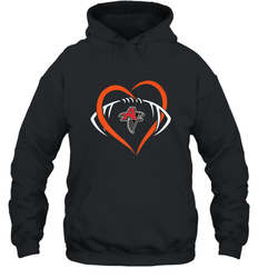NFLAtlanta Falcons Heart Love Football Hooded Sweatshirt