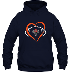 NFLAtlanta Falcons Heart Love Football Hooded Sweatshirt
