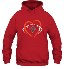 NFLAtlanta Falcons Heart Love Football Hooded Sweatshirt Hooded Sweatshirt - belovedtshirt