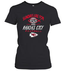 Sundays Are For Jesus and Kansas City Funny Football Women's T-Shirt Women's T-Shirt - belovedtshirt