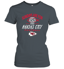 Sundays Are For Jesus and Kansas City Funny Football Women's T-Shirt Women's T-Shirt - belovedtshirt