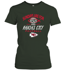 Sundays Are For Jesus and Kansas City Funny Football Women's T-Shirt Women's T-Shirt - belovedtshirt