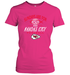 Sundays Are For Jesus and Kansas City Funny Football Women's T-Shirt Women's T-Shirt - belovedtshirt