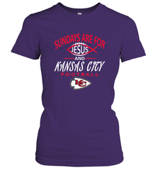 Sundays Are For Jesus and Kansas City Funny Football Women's T-Shirt Women's T-Shirt - belovedtshirt