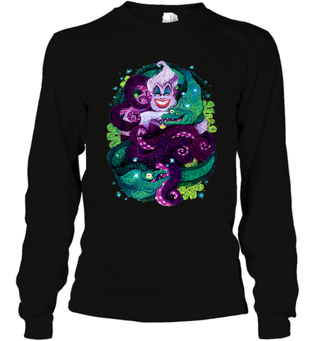 Disney The Little Mermaid Ursula Sea Witch Painting Long Sleeve T-Shirt Long Sleeve T-Shirt / Black / S Long Sleeve T-Shirt - belovedtshirt
