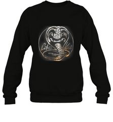 Cobra Kai Rusted Steel Snake Logo Crewneck Sweatshirt Crewneck Sweatshirt - belovedtshirt