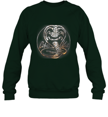 Cobra Kai Rusted Steel Snake Logo Crewneck Sweatshirt Crewneck Sweatshirt - belovedtshirt