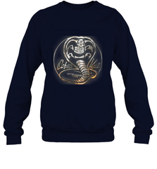 Cobra Kai Rusted Steel Snake Logo Crewneck Sweatshirt Crewneck Sweatshirt - belovedtshirt
