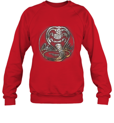 Cobra Kai Rusted Steel Snake Logo Crewneck Sweatshirt Crewneck Sweatshirt - belovedtshirt