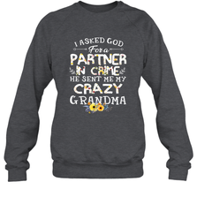 Crazy Grandma Partner in Crime design Crewneck Sweatshirt Crewneck Sweatshirt - belovedtshirt