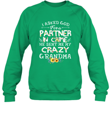 Crazy Grandma Partner in Crime design Crewneck Sweatshirt Crewneck Sweatshirt - belovedtshirt