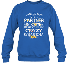 Crazy Grandma Partner in Crime design Crewneck Sweatshirt Crewneck Sweatshirt - belovedtshirt