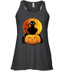 Happy Halloween Spooky Pumpkins Black Cat For Women Women's Racerback Tank
