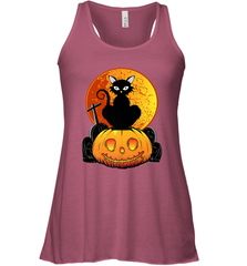 Happy Halloween Spooky Pumpkins Black Cat For Women Women's Racerback Tank Women's Racerback Tank - belovedtshirt