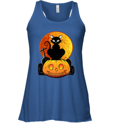 Happy Halloween Spooky Pumpkins Black Cat For Women Women's Racerback Tank Women's Racerback Tank - belovedtshirt