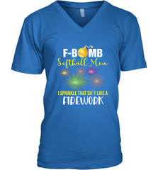 F Bomb Softball Mom Men's V-Neck Men's V-Neck - belovedtshirt