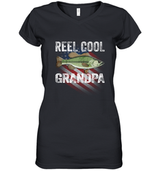REEL COOL GRANDPA Women's V-Neck T-Shirt