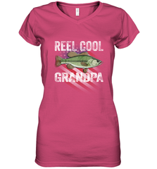 REEL COOL GRANDPA Women's V-Neck T-Shirt Women's V-Neck T-Shirt - belovedtshirt