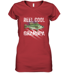 REEL COOL GRANDPA Women's V-Neck T-Shirt Women's V-Neck T-Shirt - belovedtshirt