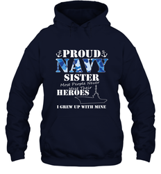 US Military Proud Navy Sister Men or Women Hooded Sweatshirt