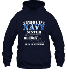 US Military Proud Navy Sister Men or Women Hooded Sweatshirt Hooded Sweatshirt - belovedtshirt
