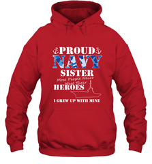 US Military Proud Navy Sister Men or Women Hooded Sweatshirt Hooded Sweatshirt - belovedtshirt
