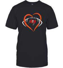 NFL Tampa Bay Buccaneers Heart Love Football Men's T-Shirt Men's T-Shirt - belovedtshirt