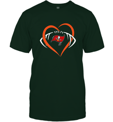 NFL Tampa Bay Buccaneers Heart Love Football Men's T-Shirt Men's T-Shirt - belovedtshirt