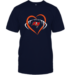 NFL Tampa Bay Buccaneers Heart Love Football Men's T-Shirt Men's T-Shirt - belovedtshirt