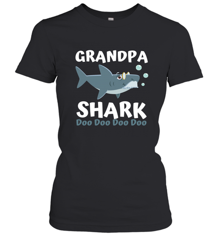 Grandpa Shark Family Shark Women's T-Shirt Women's T-Shirt / Black / XS Women's T-Shirt - belovedtshirt