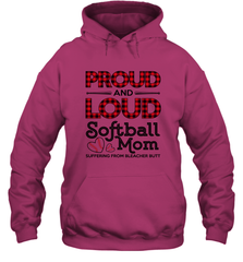 Proud And Loud Softball Mom Hooded Sweatshirt Hooded Sweatshirt - belovedtshirt