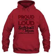 Proud And Loud Softball Mom Hooded Sweatshirt Hooded Sweatshirt - belovedtshirt