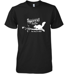 Mens Squirrel Papa Art Father's Day Gift Men's Premium T-Shirt Men's Premium T-Shirt - belovedtshirt