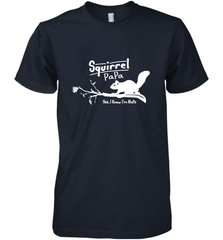 Mens Squirrel Papa Art Father's Day Gift Men's Premium T-Shirt Men's Premium T-Shirt - belovedtshirt