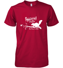 Mens Squirrel Papa Art Father's Day Gift Men's Premium T-Shirt Men's Premium T-Shirt - belovedtshirt