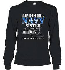 US Military Proud Navy Sister Men or Women Long Sleeve T-Shirt Long Sleeve T-Shirt - belovedtshirt