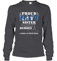 US Military Proud Navy Sister Men or Women Long Sleeve T-Shirt Long Sleeve T-Shirt - belovedtshirt