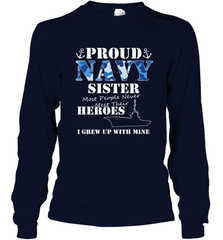 US Military Proud Navy Sister Men or Women Long Sleeve T-Shirt Long Sleeve T-Shirt - belovedtshirt