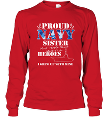 US Military Proud Navy Sister Men or Women Long Sleeve T-Shirt Long Sleeve T-Shirt - belovedtshirt