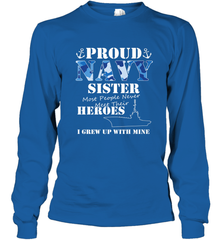 US Military Proud Navy Sister Men or Women Long Sleeve T-Shirt Long Sleeve T-Shirt - belovedtshirt