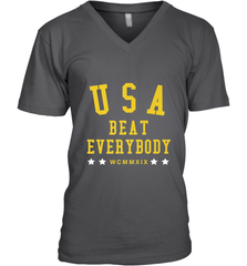 USA Beat Everybody Shirt _ USA Beat Everybody Men's V-Neck Men's V-Neck - belovedtshirt