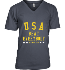 USA Beat Everybody Shirt _ USA Beat Everybody Men's V-Neck Men's V-Neck - belovedtshirt