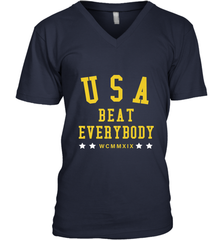 USA Beat Everybody Shirt _ USA Beat Everybody Men's V-Neck Men's V-Neck - belovedtshirt