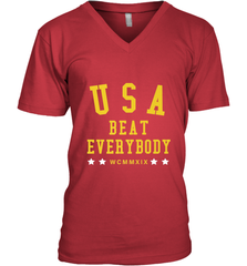 USA Beat Everybody Shirt _ USA Beat Everybody Men's V-Neck Men's V-Neck - belovedtshirt