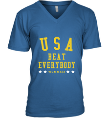 USA Beat Everybody Shirt _ USA Beat Everybody Men's V-Neck Men's V-Neck - belovedtshirt