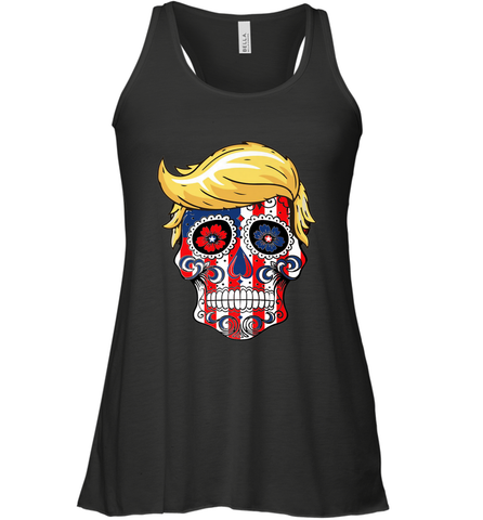 Trump sugar skull Women's Racerback Tank Women's Racerback Tank / Black / XS Women's Racerback Tank - belovedtshirt