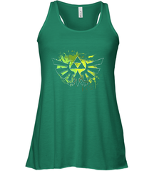 Legend Of Zelda Triforce Logo Paint Splatter Women's Racerback Tank Women's Racerback Tank - belovedtshirt
