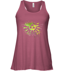 Legend Of Zelda Triforce Logo Paint Splatter Women's Racerback Tank Women's Racerback Tank - belovedtshirt